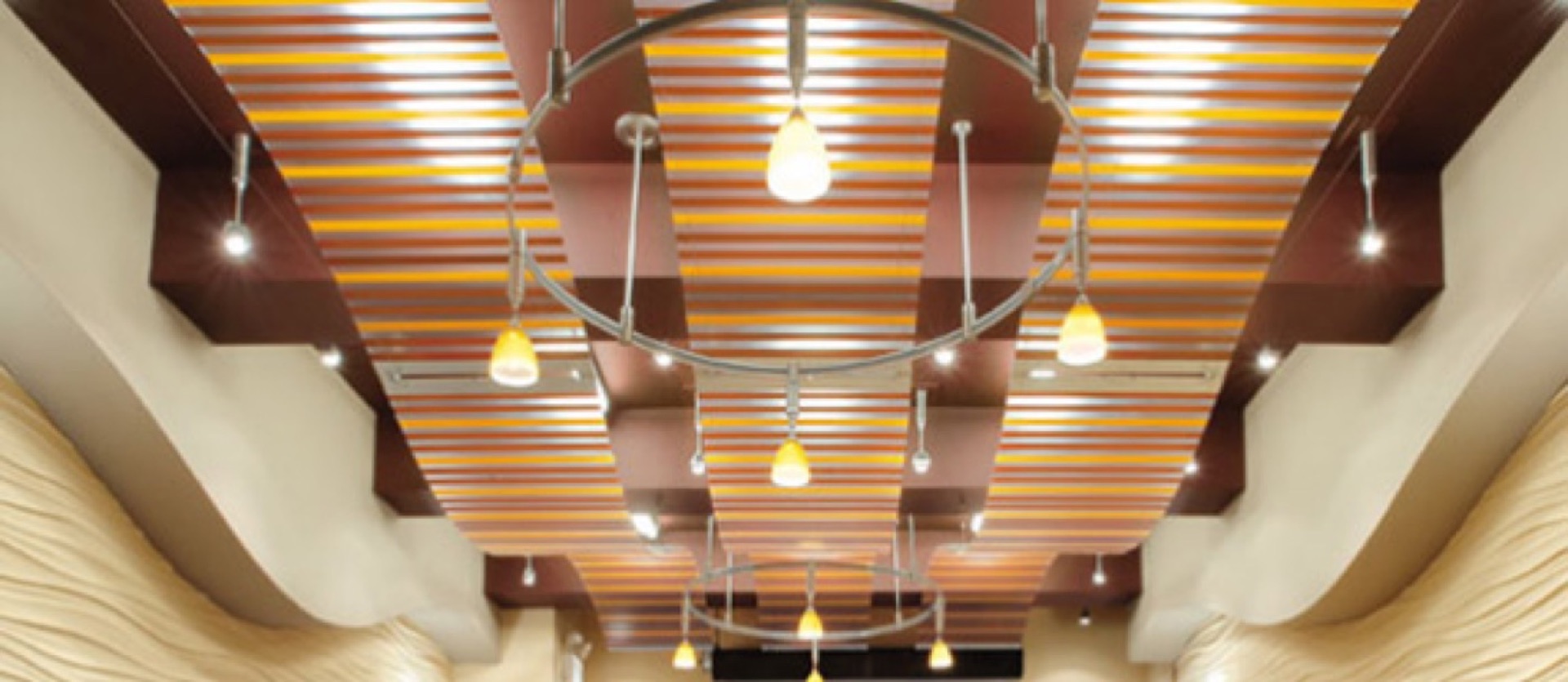 Open linear accent canopy ceiling from the SteelStud.ca archive